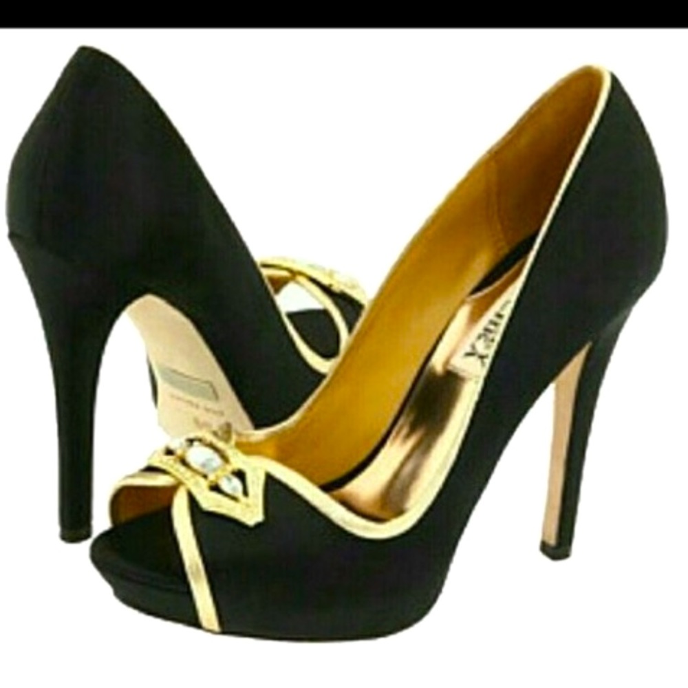Badgley Mischka peep toe heels
